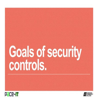 PACE-IT, Security+2.9: Goals of Security Controls