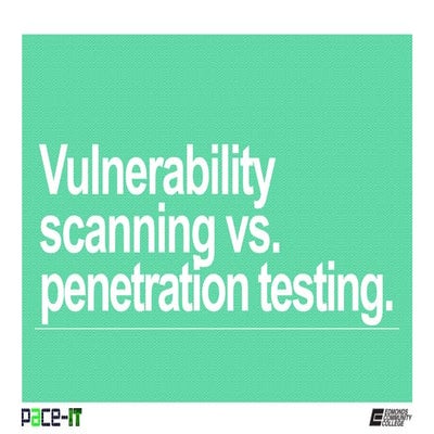 PACE-IT, Security+3.8: Vulnerability Scanning vs Pen Testing