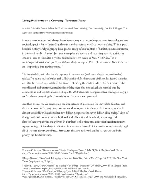 Living Resiliently on a Crowding, T...