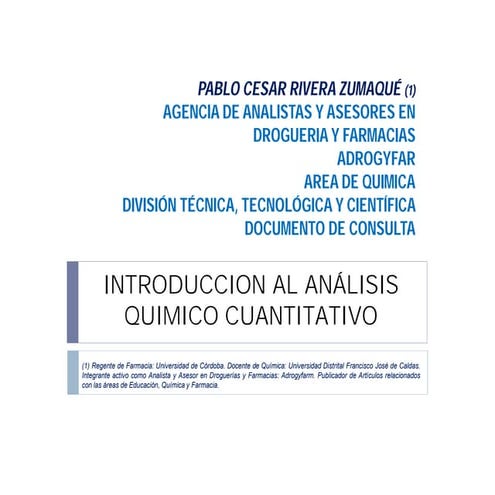Pacerizu exposiciones  análisis químico