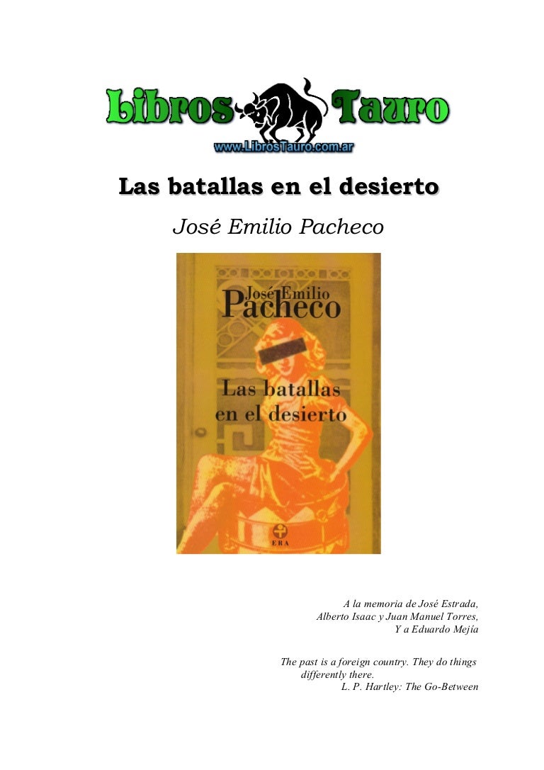Pacheco, jose emilio las batallas en el desierto