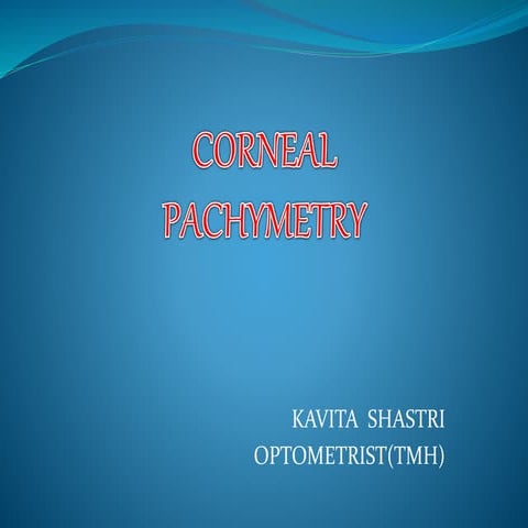  corneal Pachymetry