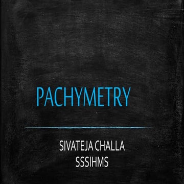 Pachymetry