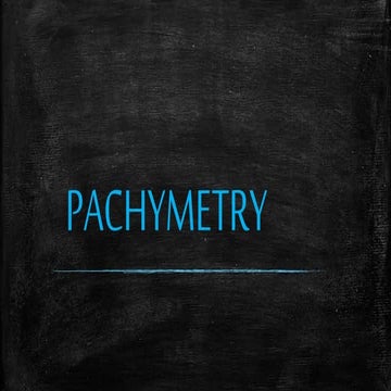Pachymetry sivateja
