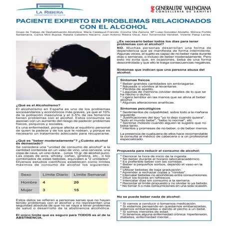 Paciente experto en alcoholismo