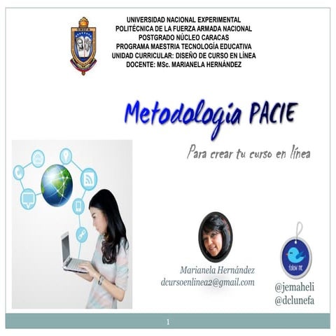 Pacie para la creación de cursos en linea (exposición)