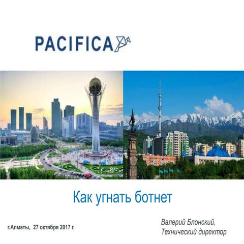 Валерий Блонский (Казахстан), PACIFICA. Как угнать Ботнет