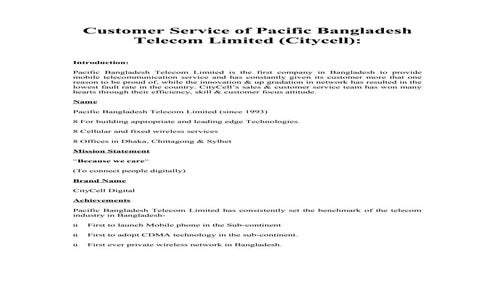 Pacific bangladesh telecom limited 