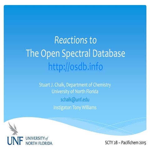 Reactions to the Open Spectral Database