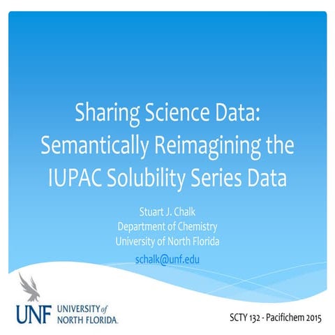Sharing Science Data: Semantically Reimagining the IUPAC Solubility Series Data