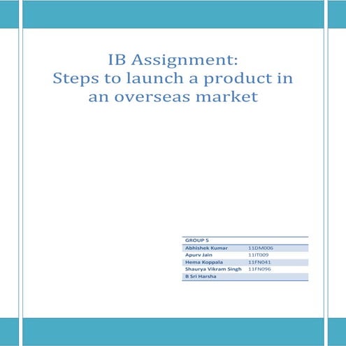 Launching a product in an Overseas market(Packaged Drinking Water in Indonesia)