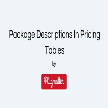 Package descriptions