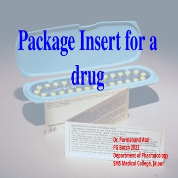 PATIENT Package Insert of given drug.pptx