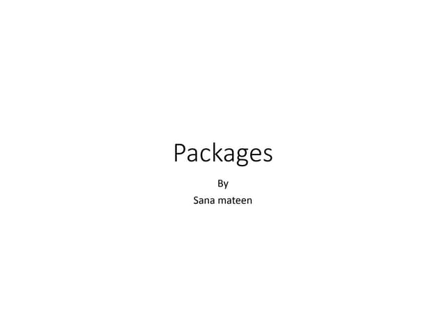 Packages