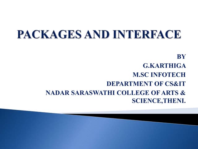Packages and interface