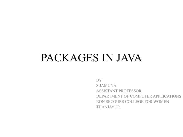 Packages in java