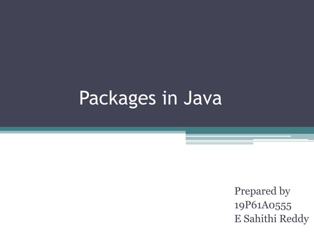 Packages in java