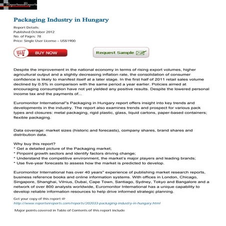Packaging Industry in Hungary