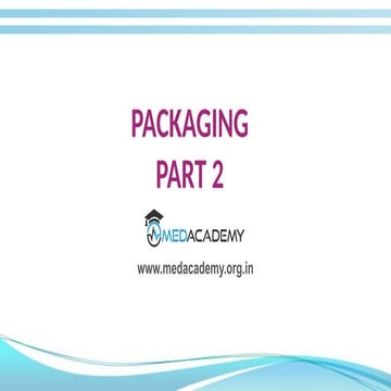 Packaging of Ophthalmic and parenteral products | PPT