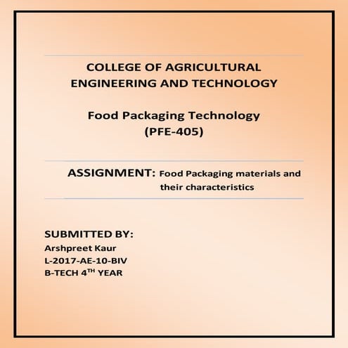 GRADE 9 TLE 4TH QUARTER TOPIC.pptx Food Packagings | PPTX