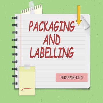 Packaging and Labeling in food industry | Consumer Affairs
