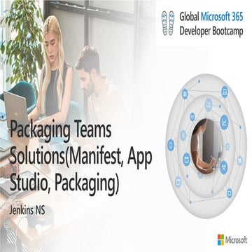Packaging teams solutions(manifest, app studio, packaging)