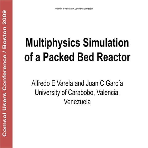 Packed Bed Reactor Lumped