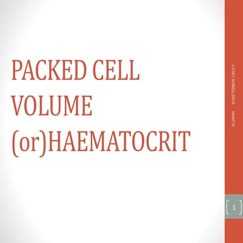 Packed cell volume