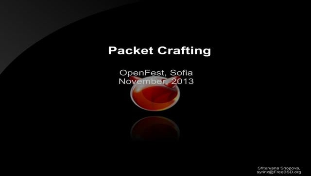 Packet crafting of2013