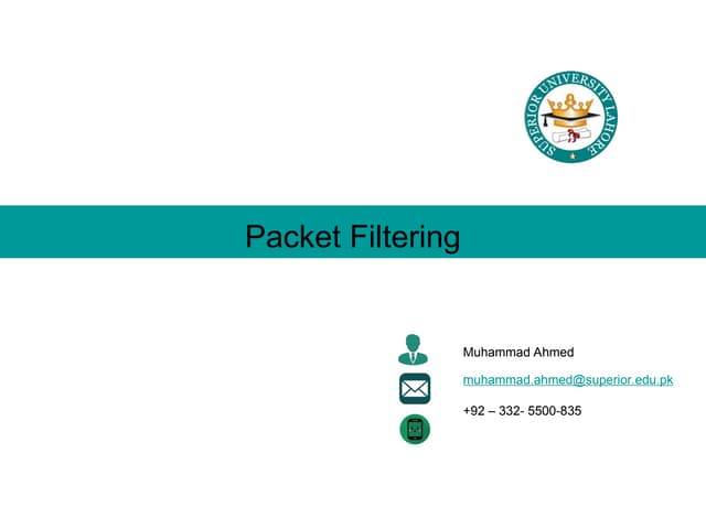 Packet Filtering in computer networks.ppt