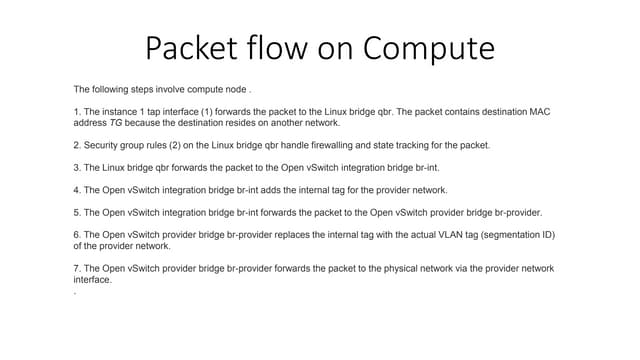 Packet flow on openstack