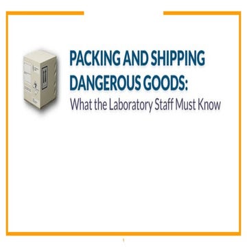Packing and Shipping Dangerous presentation
