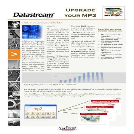 Pack Upgrade Mp2 to INFOR EAM Business Edition, Datastream Arabia INFOR EAM C...