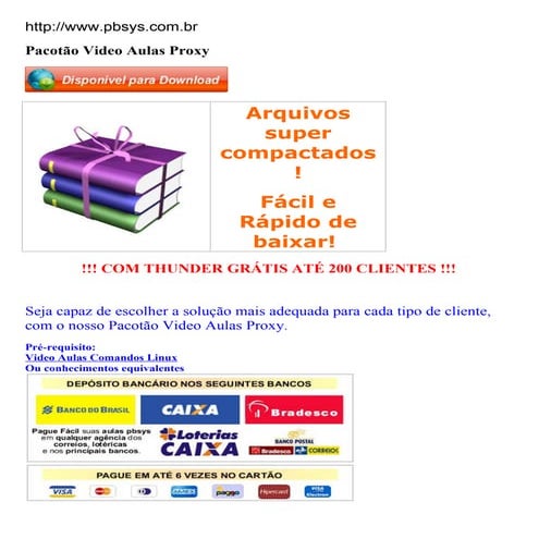 Pacotão video aulas proxy