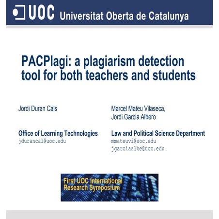 PACPlagi: a plagiarism detection tool for both teachers and students | PDF