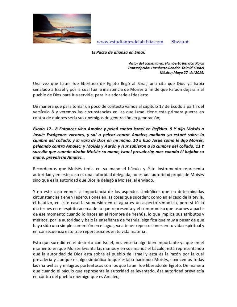 éxodo 18 20 El Pacto De Alianza En Sinaí