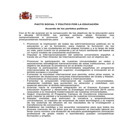 PACTO DE EDUCACION PARTIDOS POLÍTICOS