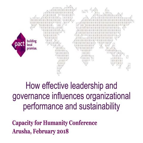 How Effective Leadership and Governance Influences Organisational Performance...