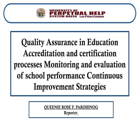 Comprehensive Guide to Quality Assurance and Accreditation in Education ...