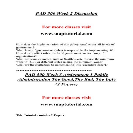 PAD 500 Enhance teaching - snaptutorial.com