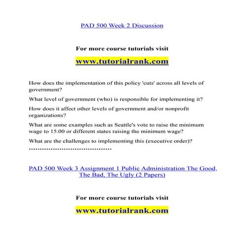 PAD 500 Effective Communication - tutorialrank.com