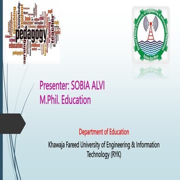 Pedagogy/Definition/Features/Approaches/Types