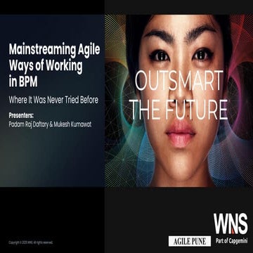 Agile Pune 14-15 Nov 2025 | Operations, Not Optional: Mainstreaming the Agile...