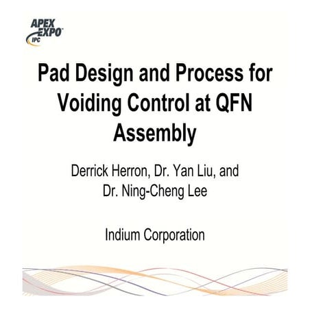 Pad design and process for voiding control at QFN assembly