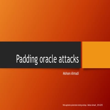 Brief introduction into Padding Oracle attack vector