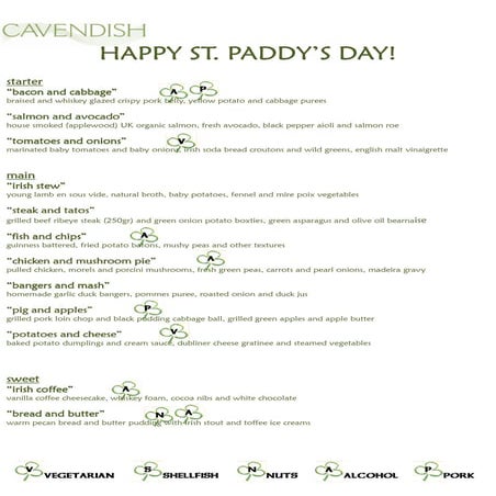 St. Patrick's at the Cavendish!