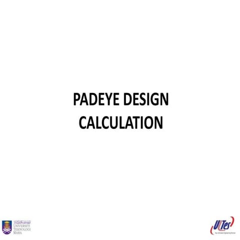 Padeye design calculation