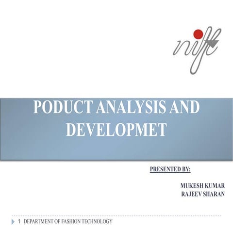 Product Analysis & Development