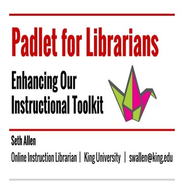 Padlet for Library Instruction