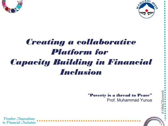 Padmasana Shakya, Manushi, Nepal, Creating a Collaborative Platform for Capacity Building in Financial Inclusion